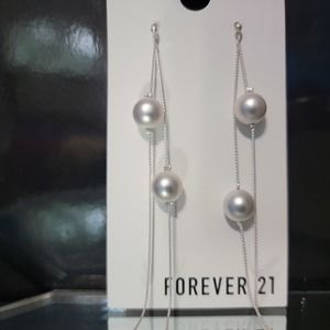Forever 21 | Drop | Earring | Pearl | Silver